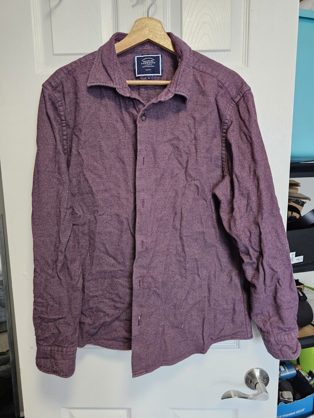 Men's Charles Tyrwhitt Heavier Dress Casual Shirt Size XL Slim Fit